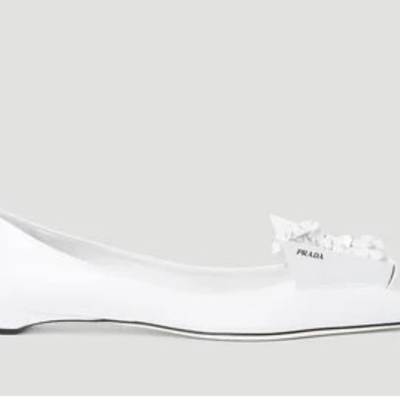 Prada White Floral Embellished Heels - Picture 2 of 7